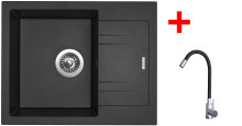 Sinks LINEA 600 Metalblack + Elasta nerez/černá 